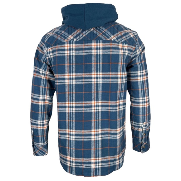 Howitzer Style Men's Button Down Hoodie Flannel Squad Military Grunt - Picture 3 of 11
